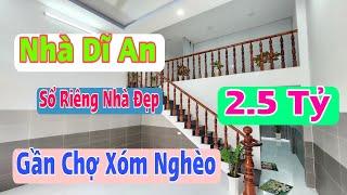 (284) Bán Nhà Dĩ An, Ngay Chợ Xóm Nghèo, GIÁ RẺ, Ngang 5m, Gần Trung Tâm Hành Chính