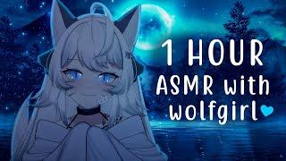 [ASMR] Fall Asleep With a WolfGirl!  Close Breathing & More (1HOUR) | by a Catgirl Vtuber