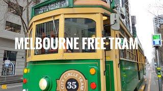 Melbourne Free Tram Tour | City Circle Tram Route 35 | Melbourne Australia Walking Tour 4K 2023