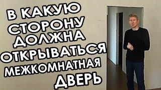 В какую сторону должна открываться межкомнатная дверь?