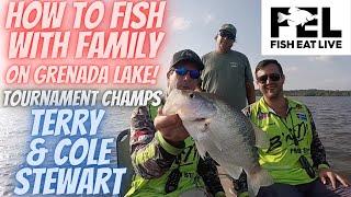 Cole and Terry Stewart Keep it Positive on Grenada Lake Fish Eat Live