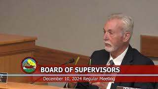 San Benito County Board of Supervisors Regular Meeting - December 10, 2024