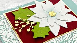 Poinsettia Diagonal Joy Fold Card & New Product Peeks!