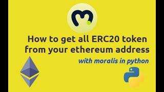 Get all token from an Erc20 address with moralis in python