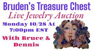 Monday Night live jewelry auction 10/28 At 7:00pm EST