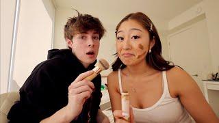 BOYFRIEND *ATTEMPTS* TO DO MY MAKEUP