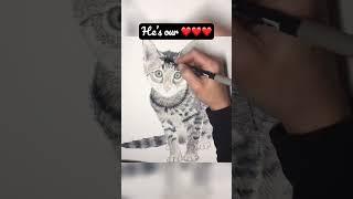 Watercolor Kitten Painted with Tombow Markers #speedpainting #timelapseart #watercolortutorials
