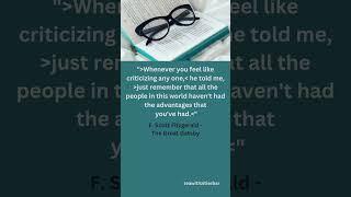QUOTE - F. Scott Fitzgerald - The Great Gatsby / #teawithzitierbar #literature #shorts