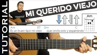 Como tocar Mi Querido Viejo de PIERO en Guitarra  FACIL Tutorial perfecto sin cambiar afinación!