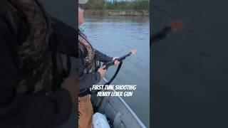 First Time Shooting Henry Lever Gun #alaska #hunting #shorts