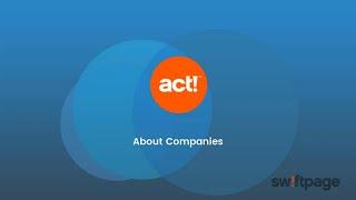 Act! Training Videos - About Companies