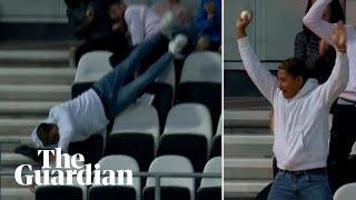 'What a grab!': Fan takes spectacular diving catch at the Hundred