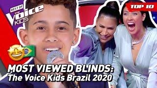 TOP 10 | MOST VIEWED Blind Auditions of 2020: Brazil  | The Voice Kids