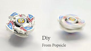 Dragoon GT Beyblade Out of Popsicle Sticks - How to Make Beyblade