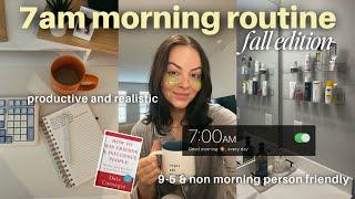 7AM realistic *FALL* morning routine  | healthy, productive, 9-5 and non-morning person friendly