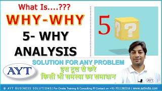 5 WHY Analysis or Why-Why Analysis in HINDI | Root Cause Analysis | AYT India | हिंदी में