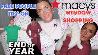 My LAST Free People Try on Haul of 2024 | Window Shopping at Macy's | Macys deals