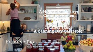 Preserving all the Fall Apples/ Mom of 7 plus a newborn/ an easy canning day casserole 