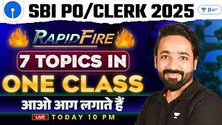 SBI PO/Clerk 2025 | Rapid Fire Reasoning 7 Topics In One Class | Reasoning By Puneet Sir