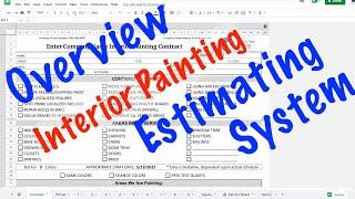 Overview of Interior Painting Estimating Sheet