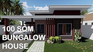 100 SQM BUNGALOW HOUSE DESIGN | Konsepto Designs