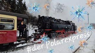 Winter Wonderland - Harzer Schmalspurbahn Brockenbahn Polarexpress Dampflok 23.11.24 4k UHD