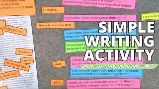 Simple Strategy for Teaching Structures in Writing | Back-to-School Vlogust #28