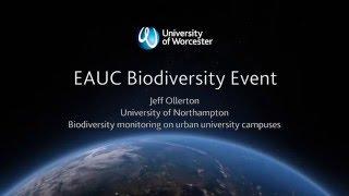 EAUC Biodiversity Event – Jeff Ollerton, University of Northampton