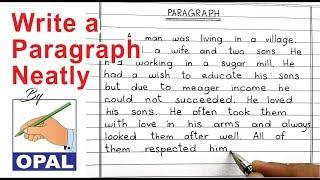 OPAL English Handwriting-Write a paragraph neatly