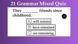 21 Grammar Mixed Quiz | Mixed English Grammar | test your english level | No.1 Quality English