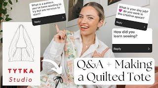 Answering Your Questions While I Make a Quilted Tote Bag (One Day Sewing Project) - Sewing Q&A