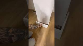 How To Finish BaseBoard Around Column Like A Pro #carpenter #diy #shorts