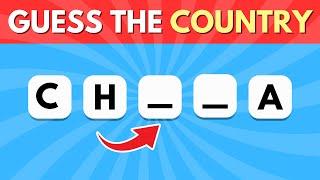 Guess the Country with Missing Letters | Country Quiz