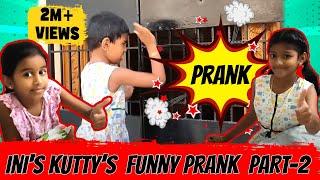 ini's Kutty's funny prank video P-2|Prank planning and execution|kids cute prank|holi special prank