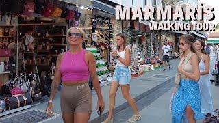 Marmaris Summer Streets Walk, Central Marmaris | July 2023 Turkey [4K UHD ]