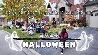 Trick or Treat in CANADA's Neighborhood  //  Halloween 2024