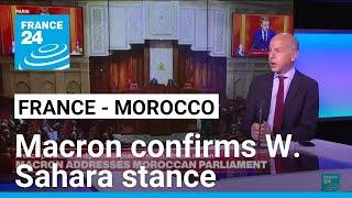 Macron reaffirms support for 'Moroccan sovereignty' in Western Sahara • FRANCE 24 English