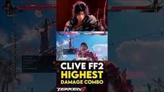 Clive FF2 Highest Damage Combo #tekken8combo #clivecombo