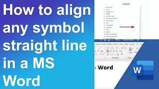 How to align any symbol straight line in a MS Word