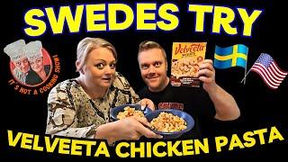 First time!! Swedish couple try Velveeta bacon ranch skillet kit!