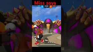 PLAY MISS ZOYA FREE FIRE ONE TEPER GIRL #TRENDINGSHORTS #2FINGERFASTGLOOWALLTRICK