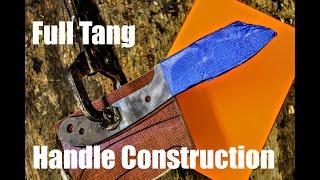 Knifemaking Tutorial ~ Full Tang Handle Construction: Corby Bolts, Micarta, + G10 On A Nessmuk Blade