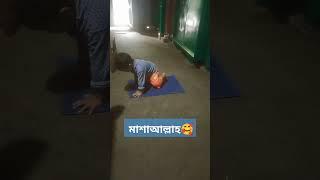 Little boy trying to prayer to Allah