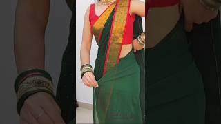 Bina kisi knot ya safty pin ki aise banaye hip pleat’s perfectly|#saree_draping #drapingstyle