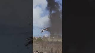 Attack helicopter hit on the side of the road - ARMA #milsim