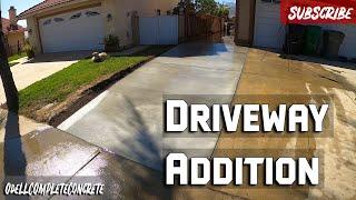 How to Pour a Concrete Driveway Addition with Sidewalks!