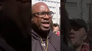 ‘Get Her Outta Here': Rep. Bowman to Rep. Marjorie Taylor Green Outside Trump Arraignment | #shorts