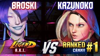 SF6 ▰ BROSKI (A.K.I.) vs KAZUNOKO (#1 Ranked Cammy) ▰ High Level Gameplay