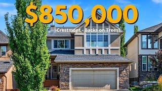 Tour this $850,000 CRESTMONT Home, BACKING on TREES!  Calgary Real Estate