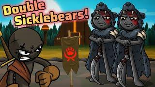 Using General Wrathnar Against Double Sicklebear! Stick War: Saga Epic 2v2 Deathmatch
